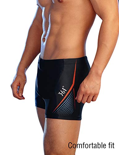 361° Jammers Swimsuit for Men, Square Leg Swimming Briefs-Chlorine Resistant Racing Training XL(W32''-34'') - Thumbnail 4