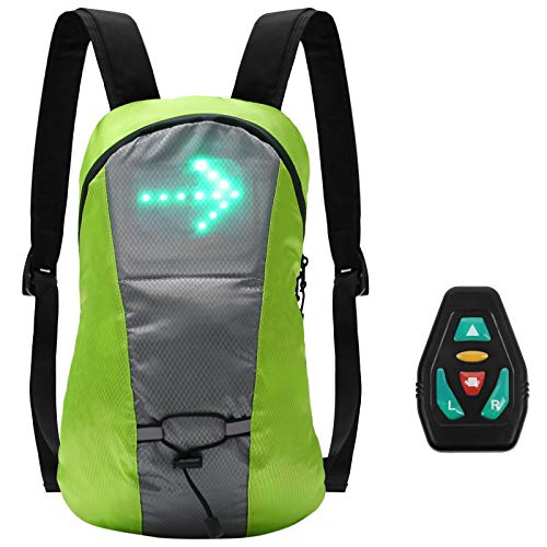 Lixada Sac À Dos Réfléchissant Léger USB Rechargeable Indicateur de Direction du Signal Lumineux sans Fil à Del pour Cyclisme Courir Marche Jogging