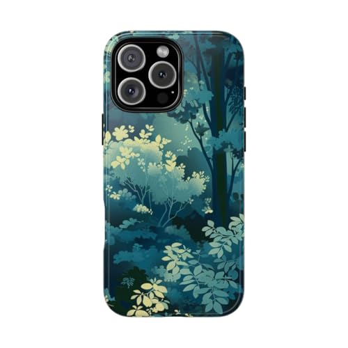 Coque iPhone 16 Pro Max vert forêt lumineux pour sublimer vos photos en extérieur