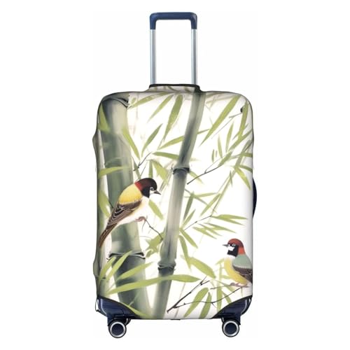 Bird Pattern Printed Luggage Cover Elastic, Washable, Universal Fit 18-32 Inch Travel Suitcase Cover Easy To Identify
