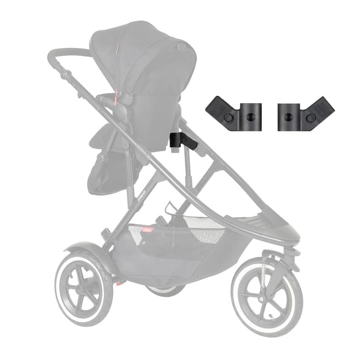 Image of phil&teds Inline Stroller Clip Set for Double Kit & Snug Carry Cot