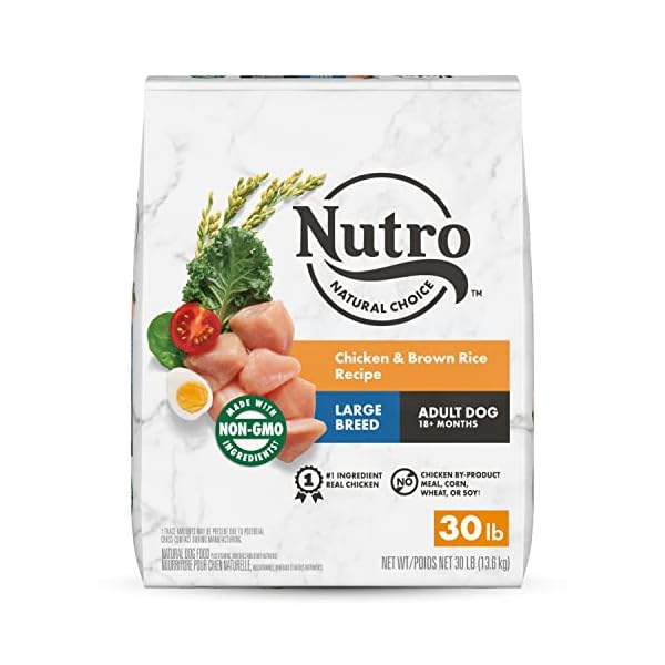 NUTRO NATURAL CHOICE Adult Large Breed Dry Dog Food, Farm-Raised Chicken, Brown Rice & Sweet Potato Recipe, 13.61kg (30LB) Bag NUTRO NATURAL CHOICE Adult Large Breed Dry Dog Food, Farm-Raised Chicken, Brown Rice & Sweet Potato Recipe, 13.61kg (30LB) Bag