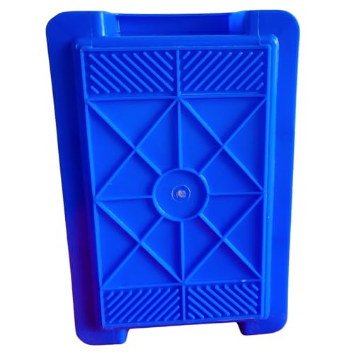 Image of SINGHAL Storage Plastic Crates 300x200x100 MM Pack of 3, Vibrant Blue