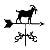 Metal Weather Vane, Farmhouse Weather Vane Roof Mount Animal Wind Direction Indicator Kit Weathervane (Color : F)