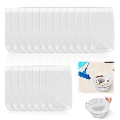 Eddrfy 20 PCS Prefiltre Skimmer Piscine, Nettoyage Et Accessoires pour Filet Piscine, Chaussette Filtre Piscine, écologiques Et Durables, Adaptées Au Filtrage des Piscines, Spas Et Jacuzzis