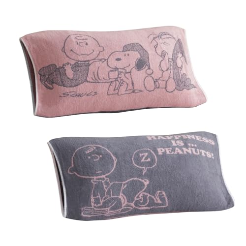 枕カバー のびのび タオル ピローケース PEANUTS Goodnight・ピンク 約64×34cm のびのび枕カバー タオル地 抗菌 可愛い #9850885