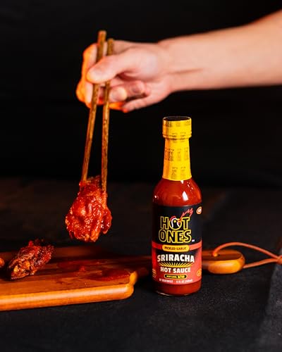 Image of Hot Ones Pickled Garlic Sriracha Hot Sauce | Spicy, Savory Sriracha Made With Natural Ingredients | 5 Fl Oz. (3 Pack)
