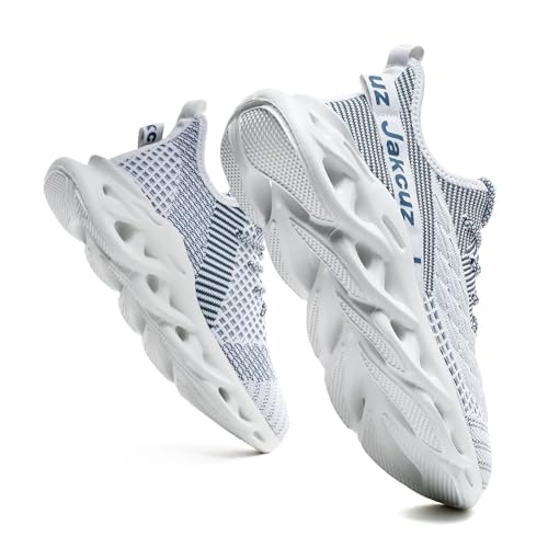Image of Jakcuz Plus Size Men's Lightweight Walking Shoes Mesh Fish Scale Pattern Fashion Sneakers