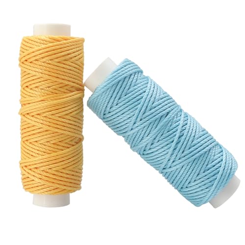 Hilo encerado de 12 colores para coser con cuerda de poliéster miniatura 5