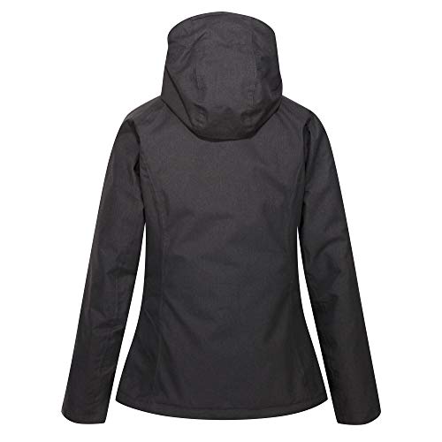 Regatta Highside V Chaqueta Impermeable y Transpirable, con Capucha, Costuras Selladas, Aislamiento y Bolsillos con Cremallera Jackets Waterproof Insulated, Mujer, Ash, 10