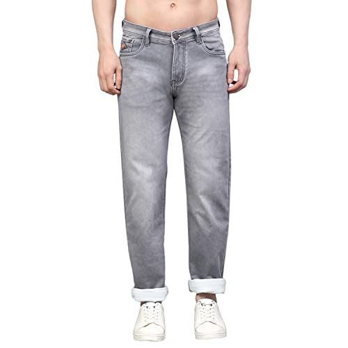 Image of LOUIS STITCH Mens Jeans Italian Cloth Denim Mid Rise Super Stretch Butter Comfort Relaxed Fit Jeans for Men (LSJNC-BU92)