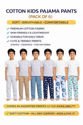 Image of AmazBabyBoys Cotton Printed Track Pants Boy's Regular fit Trackpants (Assorted Prints)