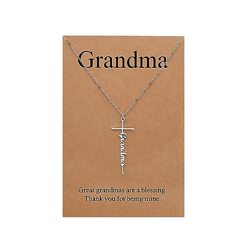 Lcherry Birthday Gifts for Grandma Mom Daughter Teacher Cross Necklace for Women Christian Necklaces Religious Gifts Jewelry for Women Mother's Day