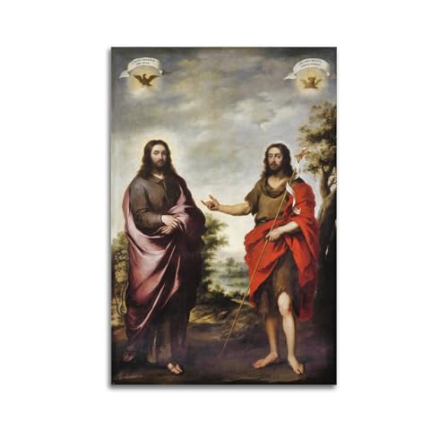 Bartolome Esteban MurilloiSaint John The Baptist Pointing to Christ (c. 1655)j̃|X^[LoX̌l̑̔̕ŉ|G掺̉Ƃ̃A[g[N16x24i