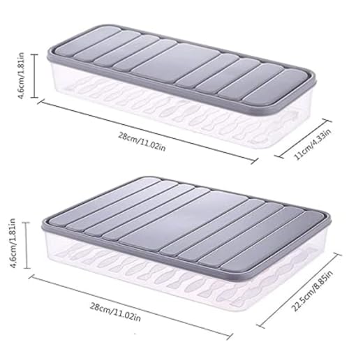 Image of SR Modular Plastic Storage Containers with Lid, Fridge Storage Boxes Keeps Dry Fruits, Vegetables, Meat, Fish Fresh Longer Fridge Organizer, Set of 3 (1 pcs 2500 ML, 2 pcs 1200 ML)