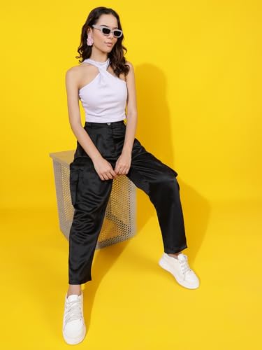 Image of KOTTY Women's High Rise Relaxed || Straight || Joggers Fit Cargo's for Pants || Trousers