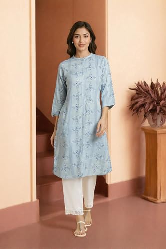 Image of W for Woman Women's Viscose Regular Fit Casual Kurta