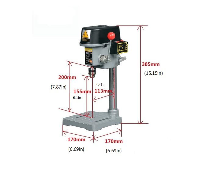 Tabletop Drilling Machine, Electric Bench Mini Drill Stand Mini Benchtop Drill Press Table Top Drill DIY Furniture Power Tool Speed Adjustable for Jewelry Making Woodworking 340W 1mm-10mm 16000rpm