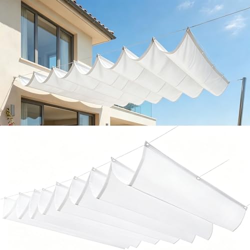 Voile d'ombrage rétractable imperméable et résistant aux UV
