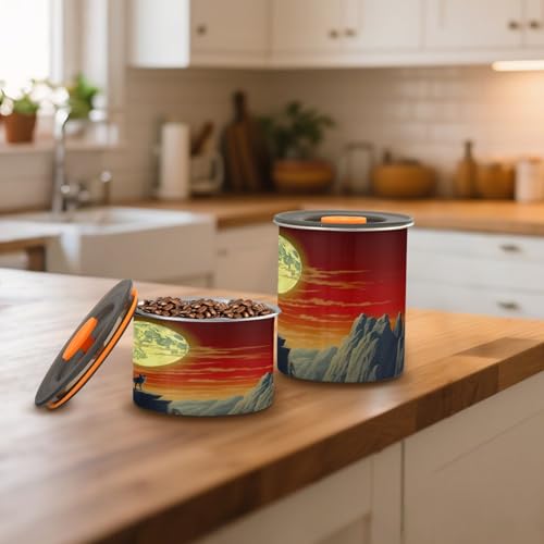 Lata hermética de acero inoxidable para café 900 ml miniatura 6