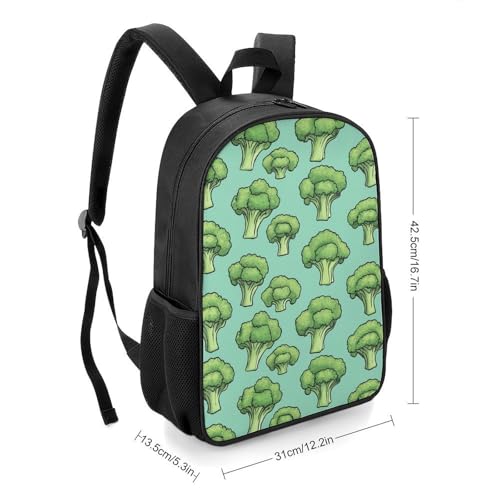 Broccoli Pattern Travel Backpack Casual Daypack Shoulder Bag with Adjustable Shoulder Straps for Hiking2
