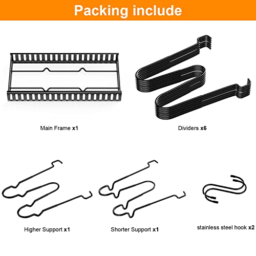 Leewent Pots And Pans Organizer For Cabinet With 2 Hooks, Adjustable Pot And Pan Organizer Rack For Cabinet 8 Tiers Durable Steel Construction Pot Rack Space Saving Kitchen Storage #TOP3