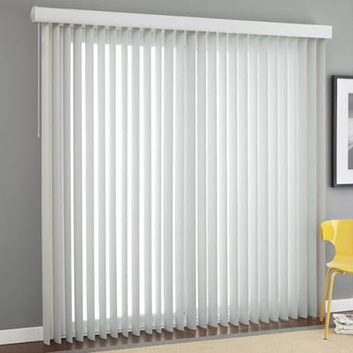 FENGSHOUU Cortina Lamas Verticales,Persianas Venecianas Opaca de Tela de Poliéster,Persianas Opacas 60%,para Puerta Corredera Ventana Francés,con Accesorios,Personalizable,Ancho x Alto (120cm x 240cm)