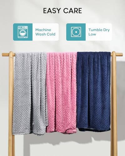 Image of Cover for Weighted Blanket 48x72, Removable Minky Dot Duvet Covers for Heavy Blankets with Zipper, Soft Double-Sided Crystal Velvet Machine Washable Cover, Double-Sided Printing