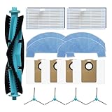 Accessories Kit Replacement Part for Ultenic for T20 Pro for T10 Lite for Honor S3 R3 Vacuum Cleaner, Main Roller Brush, Side Brush, Filter, Mop Cloth, Dust Bag(A)