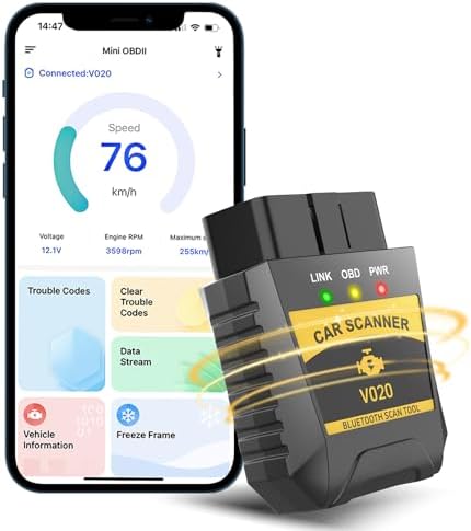 Journeyside OBD2 Diagnostico Coche, Bluetooth Diagnostico Escaner para Coches Profesionales Apoya Es...