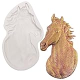 Horse Silicone Molds Horse Head Chocolate Fondant Molds Cake Baking Molds for Sugar Cake Decorating Cupcake Topper Chocolate Gum Paste Polymer Clay Candy Craft Resin