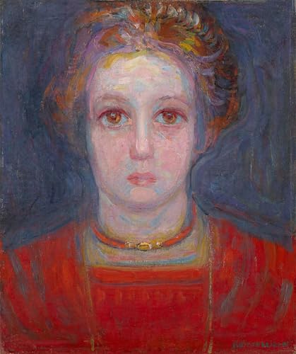 Toile Piet Mondrian portrait de jeune fille pour salon design