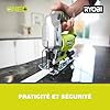RYOBI - Scie Sauteuse 500W RJS750-G – Mouvement Pendulaire, Soufflerie Active, Changement Lame Sans Outil – Découpe Bois et Métaux