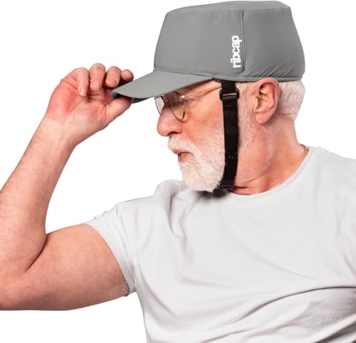 Ribcap Bowie Protective Cap with Strecth Fabric Technology | Grey | Small | Soft Cap for Epilepsy & Seizures | Fashionable Medical Helmet