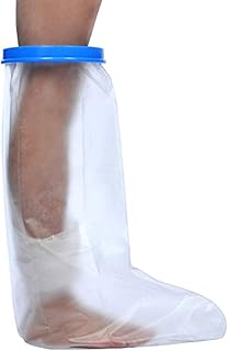 EXCEART waterproof foot cast cover cast bag bath foot sleeve ankle bag cast shower cover leg gesso foot cast sleeve leg bandage cover plaster bandages gypsum earth tones casting