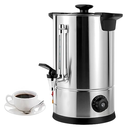 Stainless Steel Coffee Percolator - Commercial Hot Water Dispenser for Home, Gatherings, and Office - Rapid Brewing with Keep Warm Function