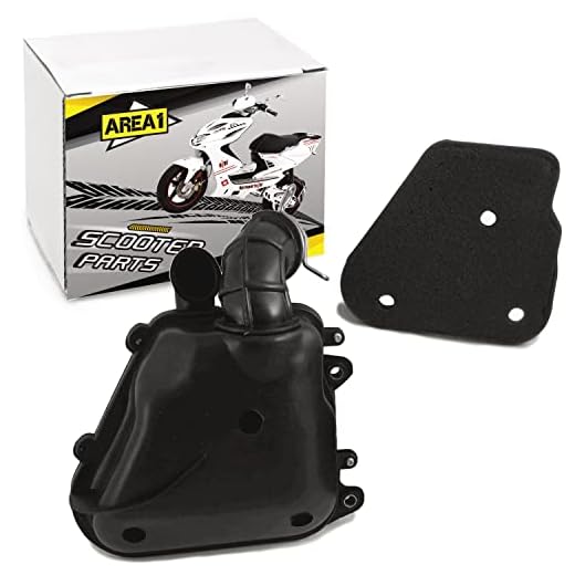 Area1 Ersatz Luftfilterkasten kompatibel mit für 50ccm 2Takt Motorroller von ATU Explorer AGM Nova Motors GT Union Longija Mawi RS Ultima Ride Sprint Tauris Benero TNG Forstinger Motorro (1E40QMB)