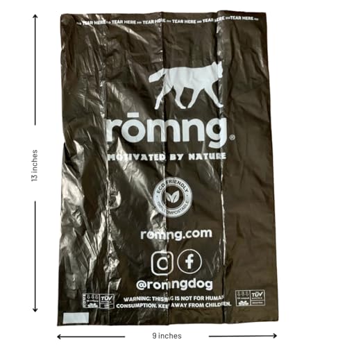 Image of Compostable Dog Waste Bags, Plant-Based, Leak-Proof, Black, 270 Count