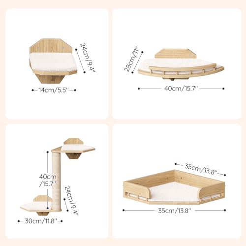 HOOBRO 11 Pzas Estantes de Pared para Gatos hasta 25 lb miniatura 2