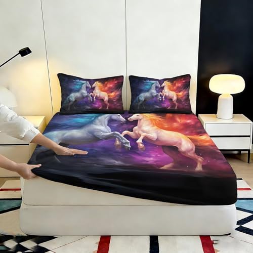 Drap-housse galaxie 3D en microfibre pour sublimer la chambre - 7
