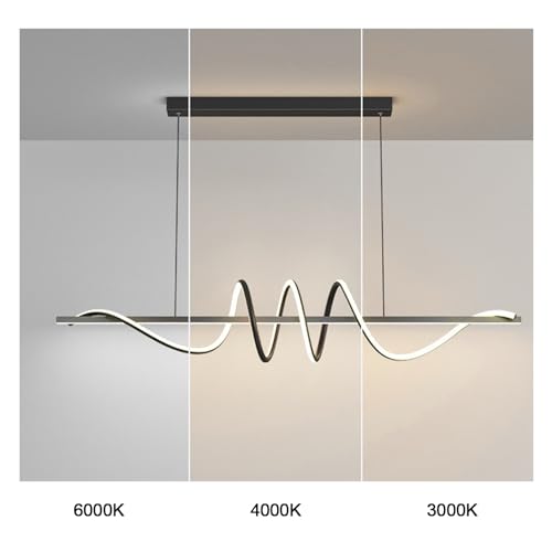 Lampe pendante LED dimmable 120cm or en spirale avec télécommande - 2