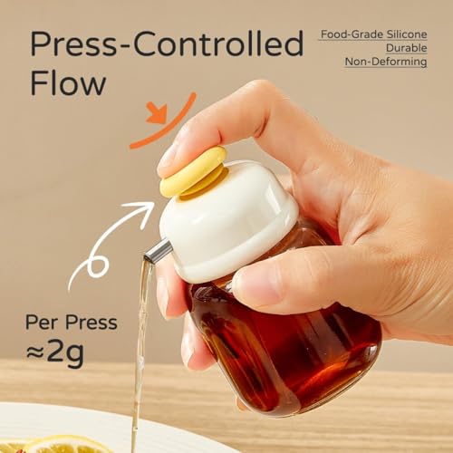 Image of SHOPPOFOBIX Oil Dispenser, Japanese Sushi Sauce Dispensing Olive Oil Container-100ml 3.38oz-Press to Dispenser Oil Pourer Vinegar, Oil, Soy Sauce, Olive Oil, Sauce (1)