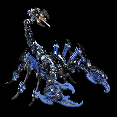 UpGLeuch Bunte 3D Metall Puzzle Erwachsene Skorpion, 3D Modellbausatz Metall für Erwachsene mit Werkzeugen, Desktop Ornaments Spielzeug Geschenke