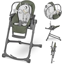 Trona Balancin Bebé LIONELO Cora Plus 2 en 1 Trona 6-36 meses/15 kg, Silla Plegable con función de hamaca hasta 9 kg, Regulable en Altura, Arco para Juguetes, Trona para bebe, trona plegable, bebe, Hamaca, Balancín bebe