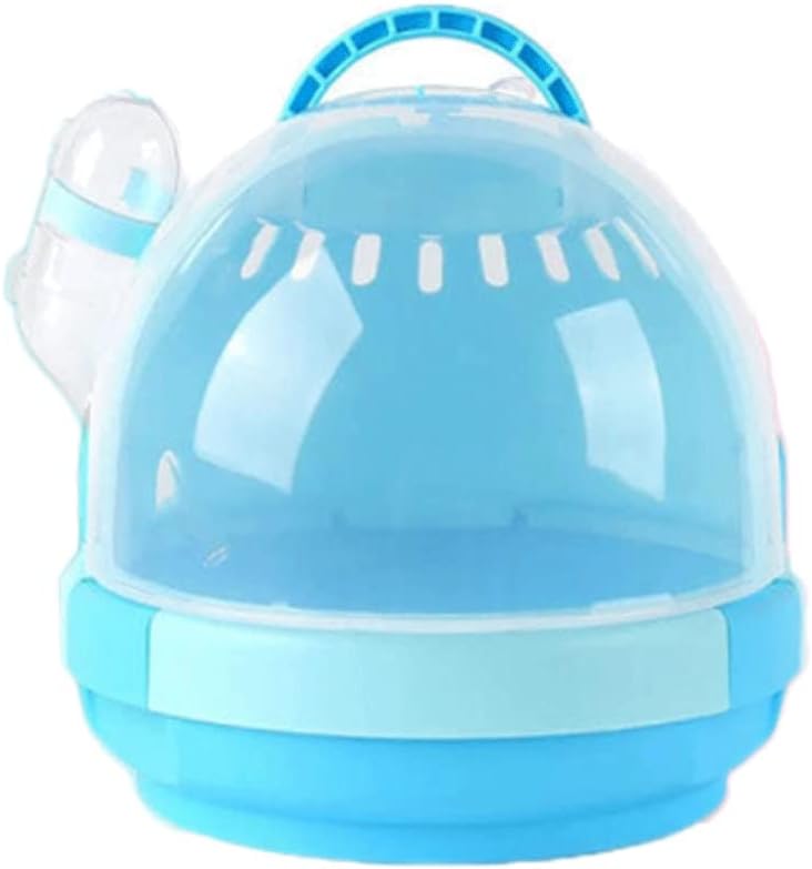 YYDS Plastic Bird Travel Cage Lightweight and Small Bird Parrot Travel Carrier Transparent Breathable Travel Cage with Handle (Color : Pink)