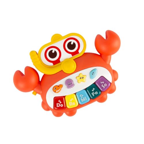 Gogogmee Pianoforte Giocattolo per Ragazzo Ragazza Forma di Granchio Cartoon Strumento Musicale in Gioco Educativo Sensoriale per Superficie Liscia e Sicura Regalo per Bimba e Bimbo Fino