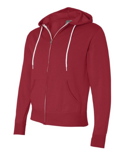 Independent Trading Company Unisex Full-Zip Hooded Sweatshirt, Red, 2X-Large3