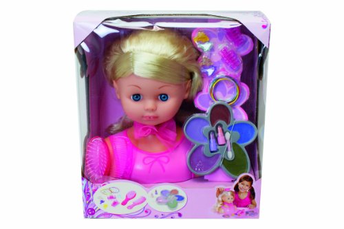 Smoby- Steffi GroÃŸer Stylingkopf Heart Muñecas y Accesorios, Multicolor, 4+ (498348)