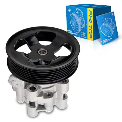 PHILTOP 21-5364 Power Steering Pump Fit For 2001-2007 Highlander 2.4L Power Steering Pump with Pulley