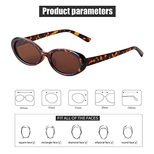 JUDOO Tiny Small 90s Sunglasses for Women Men Retro Oval Tinted Glasses4